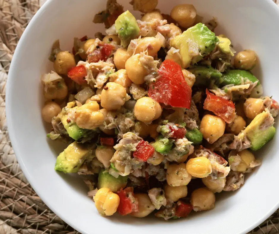 Refreshing Avocado & Chickpea Salad - Old Fashioned Cravings